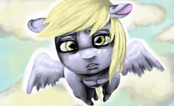 Size: 1008x616 | Tagged: safe, artist:colorlesscupcake, derpy hooves, pegasus, pony, g4, female, mare, solo