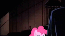 Size: 692x388 | Tagged: safe, pinkie pie, g4, animated, batman, commercial, female, youtube link