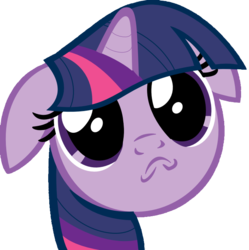 Size: 723x725 | Tagged: dead source, safe, artist:rainbro41, twilight sparkle, pony, a friend in deed, g4, bust, female, floppy ears, looking at you, portrait, pouting, sad, simple background, solo, transparent background, vector