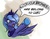 Size: 1094x857 | Tagged: safe, artist:hattonslayden, princess luna, alicorn, pony, g4, abstract background, all your base are belong to us, brony, female, meme, s1 luna, solo, speech bubble, zero wing