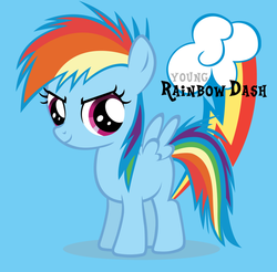 Size: 1000x984 | Tagged: safe, rainbow dash, g4, blank flank, filly