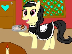Size: 1024x768 | Tagged: safe, artist:th8827, oc, oc only, cake, clothes, maid, tea