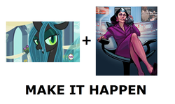 Size: 1337x796 | Tagged: safe, queen chrysalis, changeling, changeling queen, g4, exploitable meme, female, make it happen, meta, team fortress 2