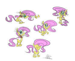 Size: 984x811 | Tagged: safe, artist:cosmic-doodle, fluttershy, pony, g4, bipedal, cartoony, emotions