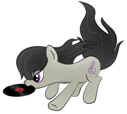 Size: 1920x1720 | Tagged: safe, artist:zomgitsalaura, octavia melody, earth pony, pony, g4, female, hooves, mare, missing accessory, record, simple background, solo, transparent background, vector