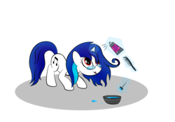 Size: 2880x2000 | Tagged: safe, artist:zomgitsalaura, dj pon-3, vinyl scratch, pony, unicorn, g4, female, glasses, glowing horn, hair dye, high res, hooves, horn, levitation, magic, mare, simple background, solo, sunglasses, telekinesis, transparent background, vector
