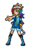 Size: 54x86 | Tagged: safe, artist:luckygirl88, rainbow dash, g4, humanized, pokémon, sprite