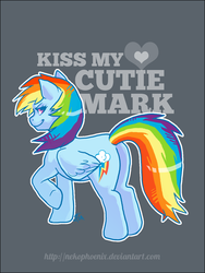 Size: 540x720 | Tagged: safe, artist:nekophoenix, rainbow dash, pegasus, pony, g4, butt, female, kiss my ass, looking at you, looking back, looking back at you, mare, plot, solo