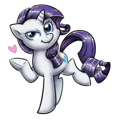 Size: 646x666 | Tagged: safe, artist:ufocookiez, rarity, pony, g4, female, heart, simple background, solo, transparent background