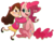 Size: 700x538 | Tagged: safe, artist:kaceymeg, pinkie pie, earth pony, human, pony, g4, clothes, crossover, female, gravity falls, hug, mabel pines, mare, simple background, transparent background