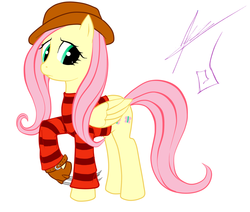 Size: 1088x923 | Tagged: safe, artist:jotacepece, fluttershy, pony, g4, cosplay, female, freddy krueger, nightmare on elm street, solo