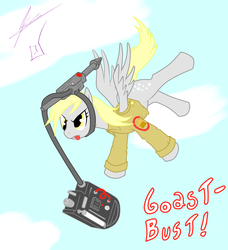 Size: 1125x1235 | Tagged: safe, artist:jotacepece, derpy hooves, pony, g4, cosplay, female, ghostbusters, solo