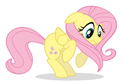 Size: 2000x1366 | Tagged: safe, artist:xn-d, fluttershy, pegasus, pony, g4, ears back, female, scared, simple background, solo, transparent background, vector