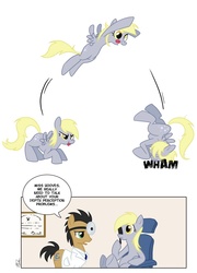 Size: 792x1102 | Tagged: safe, artist:egophiliac, derpy hooves, pegasus, pony, g4, comic, fail, female, mare, optometry