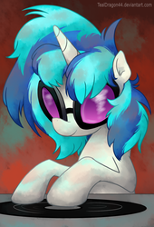 Size: 882x1297 | Tagged: safe, artist:tealdragon44, dj pon-3, vinyl scratch, pony, unicorn, g4, female, solo