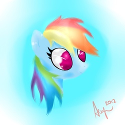 Size: 800x800 | Tagged: safe, artist:heidihedgefox, rainbow dash, pony, g4, female, solo