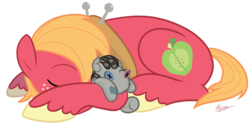 Size: 791x396 | Tagged: safe, artist:egophiliac, big macintosh, smarty pants, earth pony, pony, g4, male, simple background, stallion, transparent background