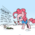 Size: 480x480 | Tagged: safe, artist:絆創膏, pinkie pie, earth pony, pony, g4, female, pixiv, snow, solo