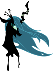 Size: 583x780 | Tagged: dead source, safe, artist:egophiliac, queen chrysalis, changeling, changeling queen, g4, female, simple background, solo, transparent background