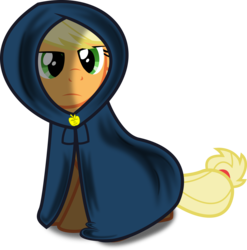 Size: 6000x6073 | Tagged: safe, artist:lightningtumble, applejack, earth pony, pony, g4, absurd resolution, cloak, clothes, female, simple background, solo, transparent background, vector