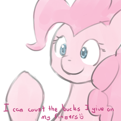 Size: 900x900 | Tagged: safe, artist:speccysy, pinkie pie, earth pony, pony, g4, female, look at all the fucks i give, solo