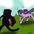 Size: 512x512 | Tagged: safe, artist:ciriliko, twilight sparkle, enderman, pony, unicorn, g4, book, chase, creeper (minecraft), crossover, female, mare, minecraft, unicorn twilight