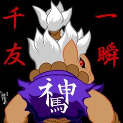 Size: 968x968 | Tagged: safe, artist:sylasgrimdragon, akuma, crossover, gouki, ponified, shin akuma, shin gouki, street fighter