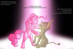 Size: 3000x2000 | Tagged: safe, artist:runeplate, cranky doodle donkey, pinkie pie, donkey, earth pony, pony, g4, avatar the last airbender, high res