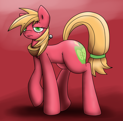 Size: 3237x3192 | Tagged: safe, artist:efrejok, big macintosh, earth pony, pony, g4, high res, macareina, rule 63, solo