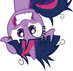 Size: 2809x2734 | Tagged: safe, artist:nazoth, twilight sparkle, g4, lesson zero, high res, insanity, simple background, transparent background, twilight snapple, upside down, vector
