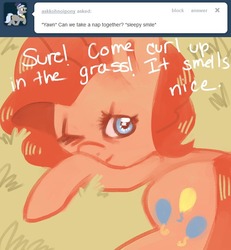 Size: 646x700 | Tagged: dead source, safe, artist:dhui, pinkie pie, ask tired pie, g4, tumblr