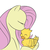 Size: 600x600 | Tagged: safe, fluttershy, chocobo, g4, baby, final fantasy