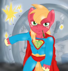 Size: 1210x1255 | Tagged: safe, artist:blackbewhite2k7, big macintosh, earth pony, pony, g4, male, parody, stallion, superman