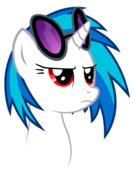 Size: 3632x4661 | Tagged: safe, artist:eugene-joe-c, dj pon-3, vinyl scratch, pony, unicorn, g4, female, horn, mare, simple background, solo, sunglasses, transparent background, unimpressed, vector