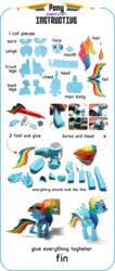 Size: 900x2128 | Tagged: safe, rainbow dash, pegasus, pony, g4, female, mare, papercraft, photo, solo