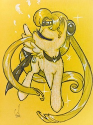 Size: 765x1024 | Tagged: safe, artist:amy mebberson, edit, pony, anime, ponified, sailor moon (series), solo