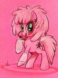 Size: 765x1024 | Tagged: safe, artist:amy mebberson, edit, pony, jem, jem and the holograms, solo