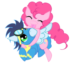 Size: 1000x900 | Tagged: safe, artist:su-i-cide-kid, pinkie pie, soarin', g4, female, male, shipping, simple background, soarinpie, straight, transparent background