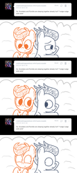 Size: 1280x2884 | Tagged: safe, artist:dtcx97, rumble, scootaloo, ask post-crusade, post-crusade, g4, ask, female, male, ship:rumbloo, shipping, straight, tumblr
