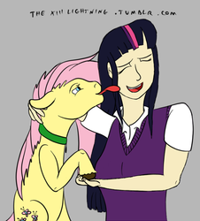 Size: 603x667 | Tagged: safe, artist:php192, fluttershy, twilight sparkle, oc, oc:futashy, human, g4, humanized