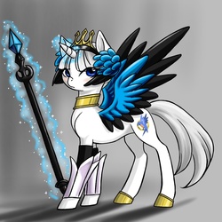 Size: 1000x1000 | Tagged: safe, artist:valkyrie-girl, alicorn, pony, odin sphere, ponified, princess gwendolyn