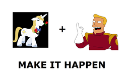 Size: 1337x796 | Tagged: safe, prince blueblood, g4, exploitable meme, futurama, make it happen, male, meta, zapp brannigan