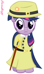 Size: 1800x3000 | Tagged: dead source, safe, artist:slitherpon, twilight sparkle, g4, clothes, simple background, transparent background, uniform, vector