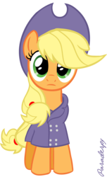 Size: 1700x2800 | Tagged: dead source, safe, artist:slitherpon, applejack, earth pony, pony, g4, clothes, female, new lunar republic, simple background, solo, transparent background, uniform, vector