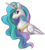 Size: 621x695 | Tagged: safe, artist:noxxplush, princess celestia, alicorn, pony, g4, female, solo