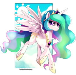 Size: 1280x1248 | Tagged: dead source, safe, artist:si1vr, princess celestia, alicorn, pony, g4, female, mare, out of frame, solo