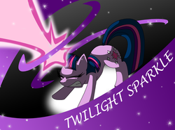 Size: 2592x1936 | Tagged: safe, artist:hayzer62, twilight sparkle, pony, unicorn, g4, eyes closed, female, gritted teeth, magic, mare, solo, text, unicorn twilight