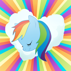 Size: 1000x1000 | Tagged: safe, artist:kyokochibi, rainbow dash, g4, heart, pixiv