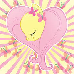 Size: 1000x1000 | Tagged: safe, artist:kyokochibi, fluttershy, g4, heart, pixiv