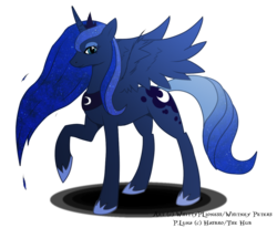 Size: 1231x1015 | Tagged: safe, artist:whittyp308, princess luna, pony, g4, female, solo